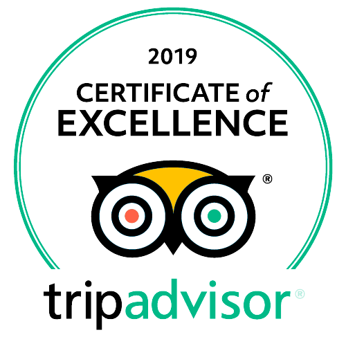 2019 Certificate of Excellence by Tripadvisor