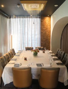 Private dining room at FIRE Steakhouse & Bar